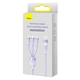 Кабель Baseus Flash Series Ⅱ Two-for-three Charging Cable U+C to M+L+C 100W 1.2m Purple (CASS030105) - изображение 2