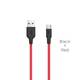 Кабель HOCO X21 USB для Type-C 2A, 1m, silicone, TPE connectors, Black+Red (6957531071419) - зображення 3