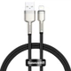 Кабель Baseus Cafule Series Metal Data Cable USB to IP 2.4A 0.25m Black (CALJK-01) - зображення 1