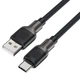 Кабель ACEFAST C10-04 USB to Type-C 3A, 1.2m, silicone, zinc connectors, Black (6974316283126) - изображение 1