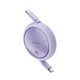 Кабель Baseus Free2Draw Mini Retractable Charging Cable Type-C to Type-C 100W 1m Nebula Purple (P10364500511-00) - изображение 4