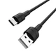 Кабель BOROFONE BX30 USB to Type-C, 3A, 1m, silicone, TPE connectors, Black (6931474706928) - зображення 1
