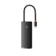 USB-хаб Baseus Lite Series 6-Port Type-C HUB Docking Station (Type-C to HDMI+USB3.0*2+Type-C Data+SD/TF) Black (WKQX050001) - изображение 1