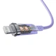 Кабель Baseus Explorer Series Fast Charging Cable with Smart Temperature Control Type-C to iP 20W 1m Purple (CATS010205) - изображение 5