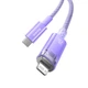 Кабель Baseus Explorer Series Fast Charging Cable with Smart Temperature Control Type-C to iP 20W 1m Purple (CATS010205) - изображение 6