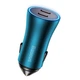 Автомобільний зарядний пристрій Baseus Golden Contactor Dual Fast Charger Car Charger C+C 40W Blue (CGJP000003) - зображення 8