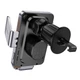 Автотримач для телефона з БЗП HOCO HW7 Transparent Discovery Edition wireless fast charging car holder(air outlet) Metal Gray (6942007608145) - изображение 5
