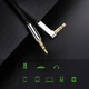 Аудіокабель UGREEN AV119 3.5mm Male to 3.5mm Male Straight to angle flat Cable 2m (Black)(UGR-10599) (UGR-10599) - изображение 6