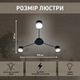 Люстра Esllse GUSTAV 3R 850x85 мм на 3 лампи GX53 чорна - зображення 6
