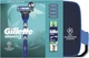 Подарунковий набір для чоловіків Gillette UEFA Champions League Special Edition Станок Fusion5 Mach3 з 4 змінними картриджами + Гель для гоління Series Sensitive Skin для чутливої шкіри 200 мл + Косметичка (8006530032575) - зображення 1