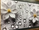 Кухонная панель жесткая ПЭТ, с двухсторонним скотчем 68 х 305 см (толщина 2,0 мм), белые цветы с каплями росы(ПЭТ3_tx369-2) - изображение 2