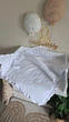 Плед Конверт на Крещение или выписку, Поплин белый с рюшами 80х100см, 100% хлопок, для мальчика, для девочки, для прогулок, летний, демисезонный - изображение 6