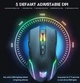 Игровая беспроводная мишь ONIKUMA Gaming CW905 на 3600DPI, 7 клавиш с RGB подсветкой черная - изображение 7