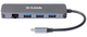 Hub USB D-Link DUB-2334 5 ports USB-C RJ45 USB-A Grey - obraz 2