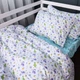 Простынь на резинке MirSon Бязь Kids Time 18-0001 Hello Dino высота 25 см 90х200 см (2200006974871) - изображение 2