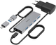 USB-хаб Hama 4 ports USB 3.2 1st Gen + USB-C Grey (HAM200138) - зображення 2