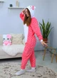 Женская кигуруми пижама взрослая и подростковая Kigurumi Hello Kitty Хеллоу Китти в горошок Розовый M 155-165 см (1084) - изображение 5