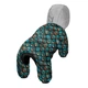 Комбинезон для собак WAUDOG Clothes «Чешуя», бирюзово-чёрный, L55 (длина 52–55 см; шея 47–50 см; грудь 77–79 см), с капюшоном — арт. 426-0179 - изображение 1