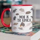 Кружка керамическая с принтом "Моя же ты крыса" 330 мл для напитков белая с красной ручкой на подарок - изображение 1