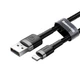 Кабель Baseus Cafule Series USB For Lightning 3м 2A (CALKLF-RG1) Grey/Black - зображення 2