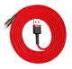 Кабель Baseus Cafule Series USB For Lightning 3м 2A (CALKLF-R09) Red - зображення 2