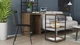 Стіл-тумба трансформер Смарт 3/2 з етажеркою Ferrum-decor 1430x600x280 Чорний метал ДСП Дуб Сонома Трюфель 16 мм (FRD-105120) - зображення 2