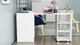 Стол-тумба трансформер Смарт 4/1 с этажеркой Ferrum-decor 1430x1450x500 Черный металл ДСП Белое 16 мм (FRD-105123) - изображение 3