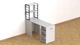Стол-тумба трансформер Смарт 4/1 с этажеркой Ferrum-decor 1430x1450x500 Черный металл ДСП Белое 16 мм (FRD-105123) - изображение 6