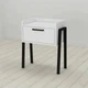 Тумба модульная Ferrum-decor Бетти 540x450x320 металл Черный ДСП Белое 16 мм (FRD-102989) - изображение 1