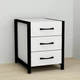 Тумба универсальная Ferrum-decor Вивьен 3 50x41x40 черный ДСП Белое 16мм (FRD-104186) - изображение 1