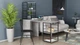 Стол-тумба трансформер Смарт 3/1 с этажеркой Ferrum-decor 1430x1450x500 Черный металл ДСП Бетон 16 мм (FRD-105115) - изображение 12