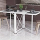 Стол-книга трансформер Орион 2 Ferrum-decor 750x1520x730 Белый металл ДСП Белое 16 мм (FRD-104590) - изображение 1