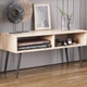 Тумба под ТВ Невада Ferrum-decor 45x100x38 Черный металл ДСП Дуб Сан-Марино 16 мм (FRD-106724) - изображение 1
