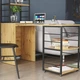 Стол-тумба трансформер Смарт 3/1 с этажеркой Ferrum-decor 1430x1450x500 Черный металл ДСП Дуб Артизан 16 мм (FRD-105114) - изображение 1