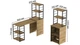 Стол-тумба трансформер Смарт 3/1 с этажеркой Ferrum-decor 1430x1450x500 Черный металл ДСП Дуб Артизан 16 мм (FRD-105114) - изображение 4