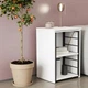 Стол-тумба трансформер Смарт 2/1 Ferrum-decor 750x1450x500 Черный металл ДСП Белое 16 мм (FRD-105095) - изображение 1