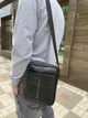 Мужская кожаная барсетка для документов 22×18×6 маленькая Qvant (1201) - Черная - изображение 1