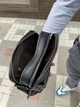 Мужская кожаная барсетка для документов 22×18×6 маленькая Qvant (1201) - Черная - изображение 5