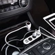 Автомобільний зарядний пристрій HOCO Z13 LCD one-pull-three car charger Silver (6957531050896) - изображение 3