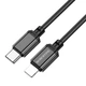 Кабель BOROFONE BX87 Sharp PD charging data cable for iP Black (6974443388985) - изображение 1