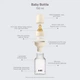 Дитяча пляшечка BIBS Baby Bottle Round Latex 270 мл Medium Flow (середній потік) Ivory - изображение 5