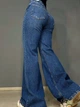 Джинсы женские Its Basic 3992-2 flare супер клеш широкие 34 синие - изображение 4
