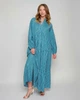 Сукня жіноча літня максі оверсайз MKLT3120-1 - Oversize 42/52, Бірюзовий - зображення 3
