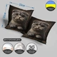 Подушка плюшевая смешная с приколом с Котом от WONKEY 33×33 см, 3D принт / 1306133UA - изображение 3