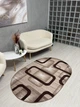 Ковер с невысоким ворсом Espresso 2х3 м. Овал Beige 02574D - изображение 2