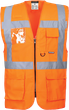 Жилет светоотражающий Portwest Berlin Executive S476 размер 4XL, Оранжевый - изображение 4
