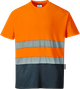 Футболка двухцветная Portwest Cotton Comfort S173 XXL Оранжевый/Темно-синий - изображение 3