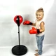 Боксерская груша для детей на стойке с перчатками Punching Ball Set, детский набор для бокса с пружиной, насосом и регулируемой высотой для тренировок и игры дома и на улице Красный/черный, PBS-115 - изображение 5
