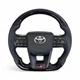 Анатомический руль для Toyota Land Cruiser 100, Prado 120. GR. Рояльный лак. Подушка из кожи - логотип хром. - изображение 1