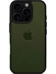 Чохол-накладка із зеленої телячої шкіри з тисненням яблука для iPhone 16 Pro Без MagSafe - зображення 1